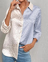 Satin leopard print button down shirt - p3 Boutique