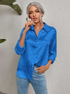 Satin leopard print button down shirt - p3 Boutique
