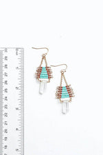 Seed Bead with Crystal Drop Earring - p3 Boutique