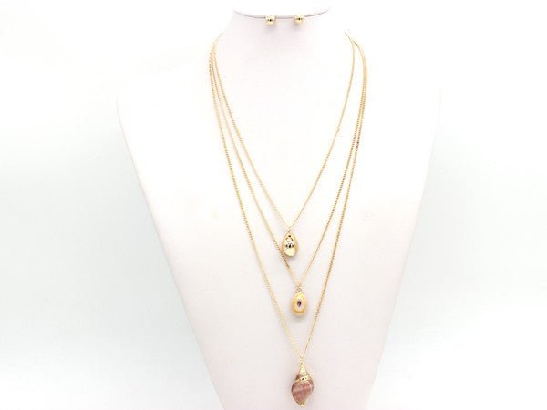 SHELL LAYERED NECKLACE - p3 Boutique