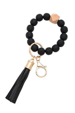 Silicon Beaded Tassel Bracelet Key Chain - p3 Boutique