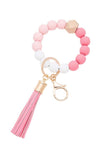 Silicon Beaded Tassel Bracelet Key Chain - p3 Boutique