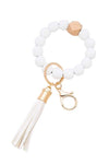 Silicon Beaded Tassel Bracelet Key Chain - p3 Boutique