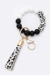 Silicon Printed Beads Tassel Bracelet Key Chain - p3 Boutique