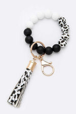 Silicon Printed Beads Tassel Bracelet Key Chain - p3 Boutique