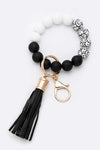 Silicon Printed Beads Tassel Bracelet Key Chain - p3 Boutique