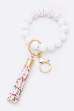 Silicon Printed Beads Tassel Bracelet Key Chain - p3 Boutique