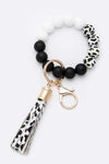 Silicon Printed Beads Tassel Bracelet Key Chain - p3 Boutique