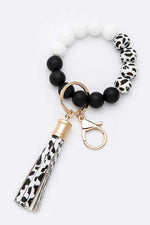 Silicon Printed Beads Tassel Bracelet Key Chain - p3 Boutique