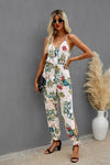 Sleeveless Floral Print Knot Side Cami Jumpsuit - p3 Boutique