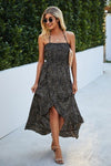 Sleeveless Halter Polka Dot Ruffle Hem Dress - p3 Boutique