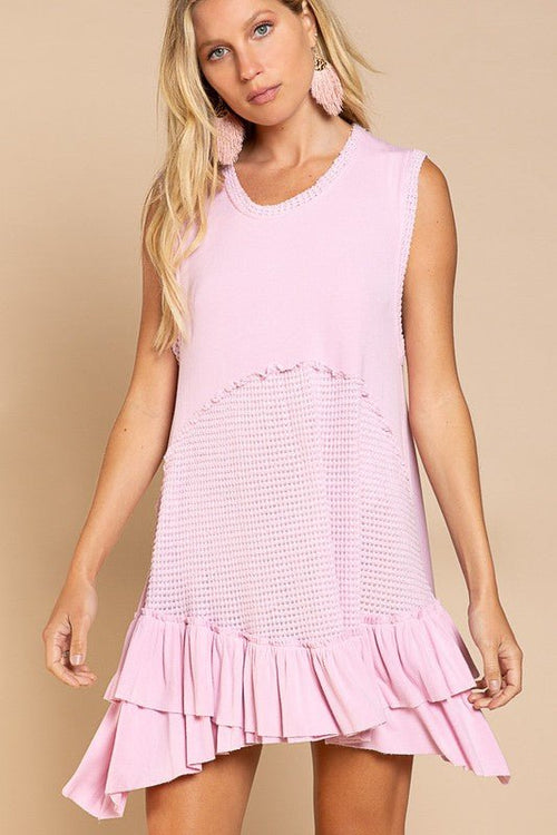 Sleeveless Ruffle Hem Dress - p3 Boutique