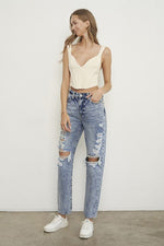 SLIM BOYFRIEND JEANS - p3 Boutique