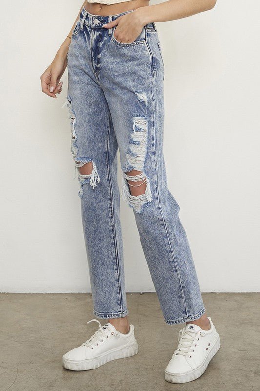SLIM BOYFRIEND JEANS - p3 Boutique