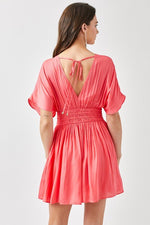 Smocked Waist with Tassel Strap Dress - p3 Boutique