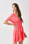 Smocked Waist with Tassel Strap Dress - p3 Boutique