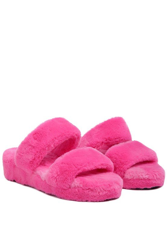 SMOOTHIE FUR SLIP - ON FLATS - p3 Boutique