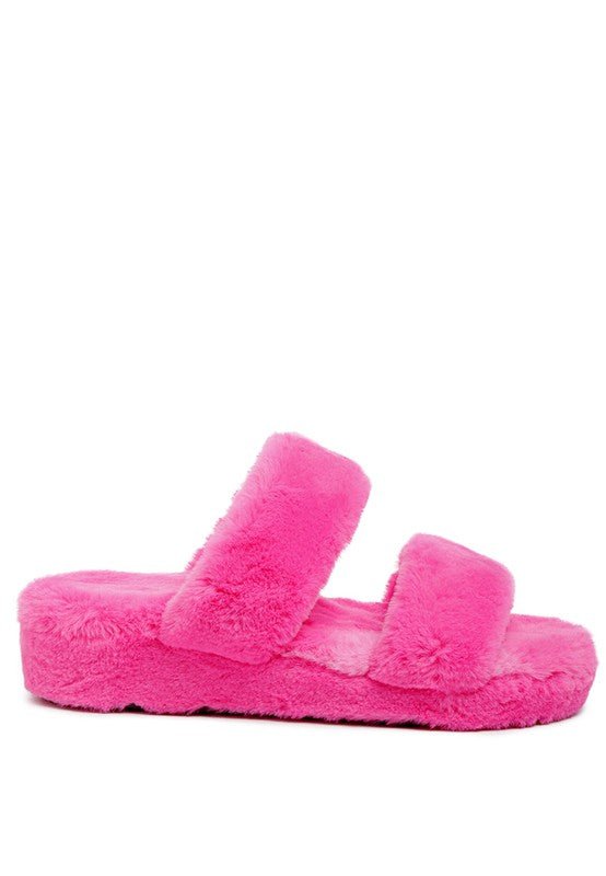 SMOOTHIE FUR SLIP - ON FLATS - p3 Boutique