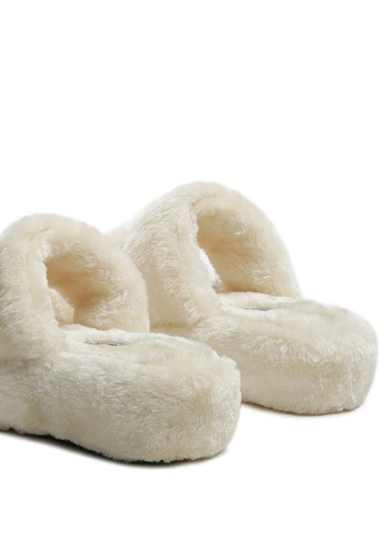 SMOOTHIE FUR SLIP - ON FLATS - p3 Boutique