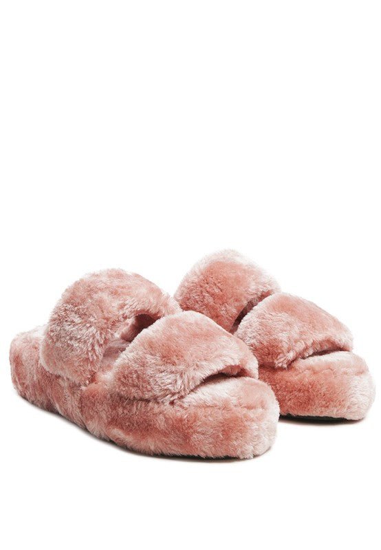 SMOOTHIE FUR SLIP - ON FLATS - p3 Boutique