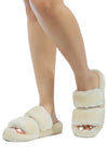 SMOOTHIE FUR SLIP - ON FLATS - p3 Boutique
