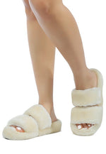 SMOOTHIE FUR SLIP - ON FLATS - p3 Boutique