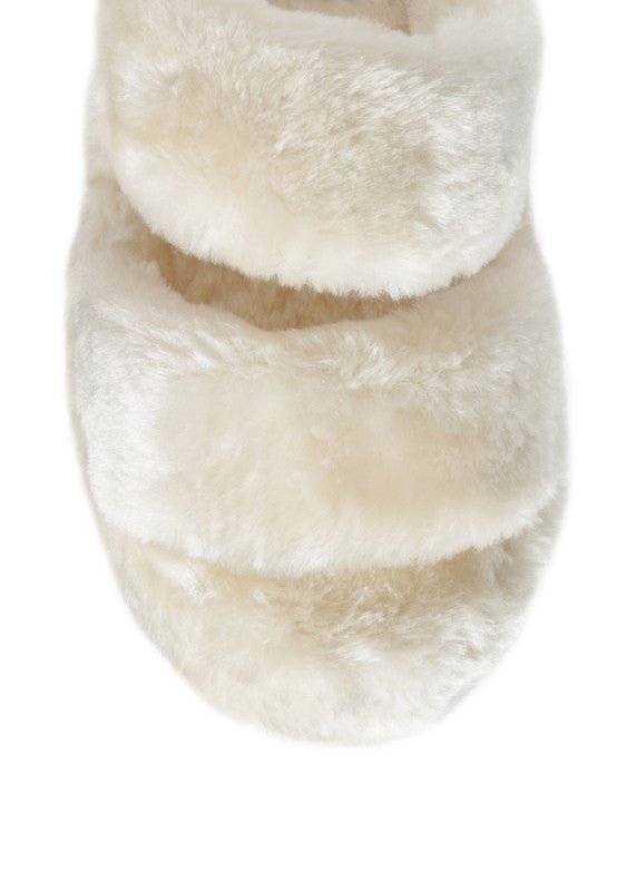 SMOOTHIE FUR SLIP - ON FLATS - p3 Boutique