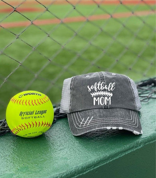 Softball Mom Embroidered Hat - p3 Boutique