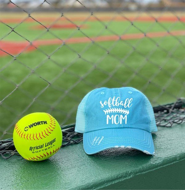 Softball Mom Embroidered Hat - p3 Boutique
