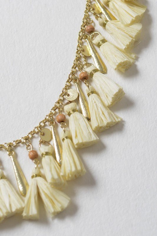 Solid Tassel Chain Fashion Necklace - p3 Boutique