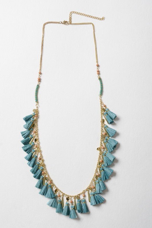 Solid Tassel Chain Fashion Necklace - p3 Boutique