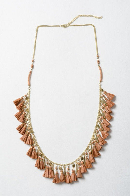 Solid Tassel Chain Fashion Necklace - p3 Boutique