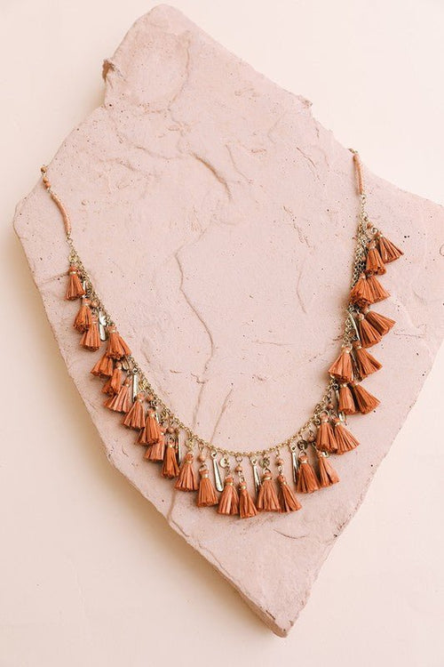Solid Tassel Chain Fashion Necklace - p3 Boutique
