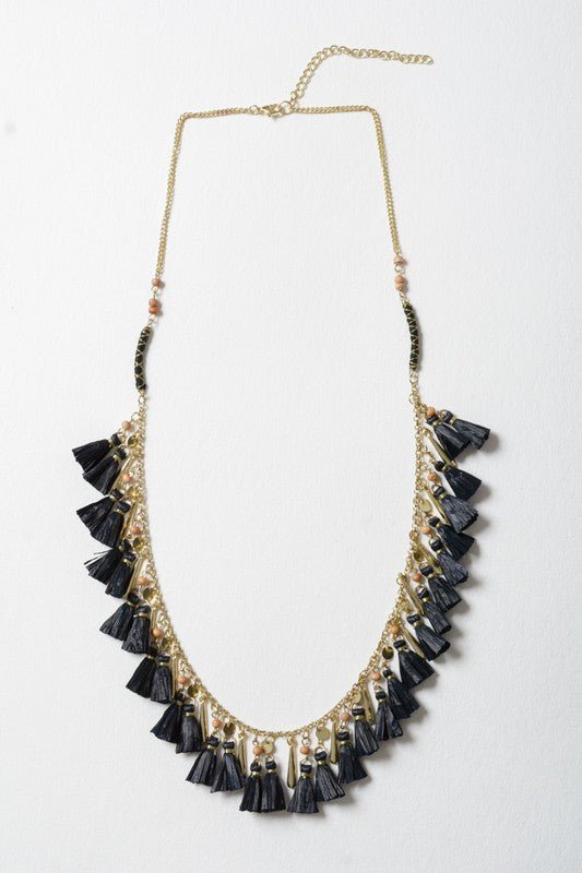 Solid Tassel Chain Fashion Necklace - p3 Boutique