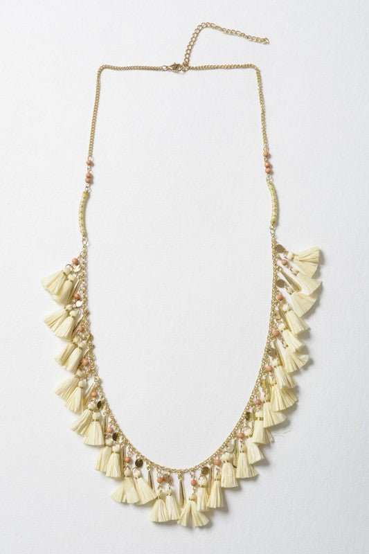 Solid Tassel Chain Fashion Necklace - p3 Boutique
