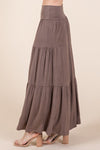 Solid Tiered Ruffle Skirt - p3 Boutique