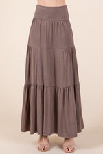 Solid Tiered Ruffle Skirt - p3 Boutique