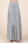 Solid Tiered Ruffle Skirt - p3 Boutique