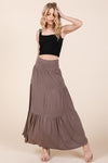 Solid Tiered Ruffle Skirt - p3 Boutique