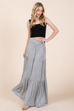 Solid Tiered Ruffle Skirt - p3 Boutique
