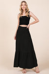 Solid Tiered Ruffle Skirt - p3 Boutique