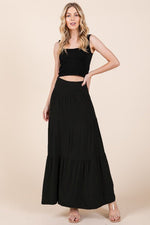 Solid Tiered Ruffle Skirt - p3 Boutique