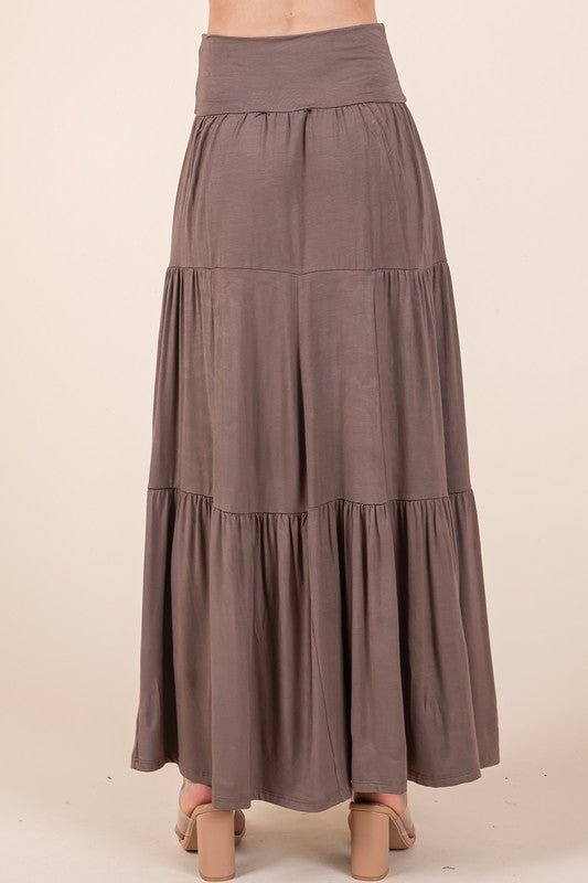 Solid Tiered Ruffle Skirt - p3 Boutique