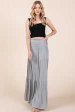 Solid Tiered Ruffle Skirt - p3 Boutique