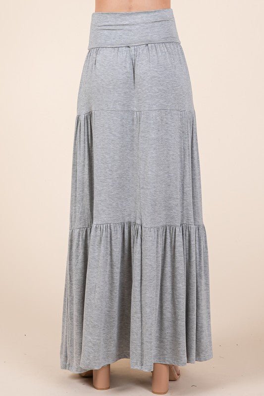 Solid Tiered Ruffle Skirt - p3 Boutique