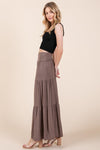 Solid Tiered Ruffle Skirt - p3 Boutique