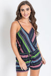 Spaghetti Strap Front Wrap Romper - p3 Boutique
