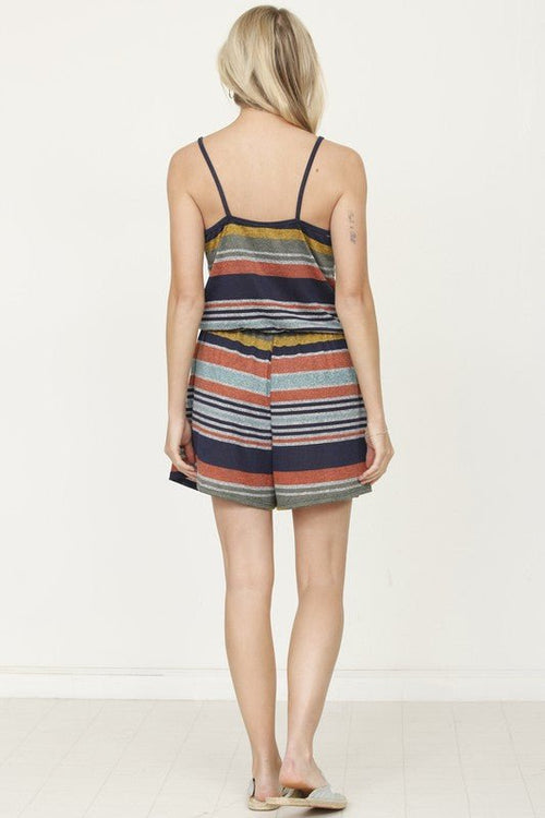 Spaghetti Strap Front Wrap Romper - p3 Boutique
