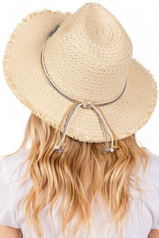 Starfish Charm Hatband Straw Sun Hat - p3 Boutique