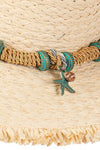 Starfish Charm Hatband Straw Sun Hat - p3 Boutique